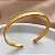 PULSEIRA ARO FIO ACHATADO TEXTURIZADO FOLHEADO A OURO 18K⭐️ - Imagem 2