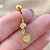 PIERCING UMBIGO CORAÇÃO PENDENTE ZIRCÔNIAS HASTE AÇO 316L 10MM FOLHEADO A OURO 18K SEMIJOIA PARA ATUALIZAÇÃO⭐️ - Imagem 3