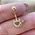 PIERCING UMBIGO CORAÇÃO DIABINHO ZIRCÔNIAS 10MM HASTE AÇO 316L FOLHEADO A OURO 18K SEMIJOIA PARA ATUALIZAÇÃO⭐️ - Imagem 3