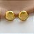BRINCO BOTÃO LISO P DOURADO AÇO 316L⭐️ - Imagem 2