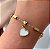 PULSEIRA CORAÇÃO RESINADO DETALHE QUADRADINHOS DOURADO AÇO 316L⭐️ - Imagem 4