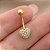 PIERCING UMBIGO CORAÇÃO CRAVEJADO ZIRCÔNIAS 10MM HASTE AÇO 316L FOLHEADO A OURO 18K SEMIJOIA PARA ATUALIZAÇÃO⭐️ - Imagem 3