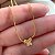 COLAR BORBOLETA MINI ZIRCÔNIA FOLHEADO A OURO 18K⭐️ - Imagem 3