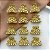 PRESILHA KIT MEIA FLOR STRASS 12 UNIDADES DOURADO BIJU - Imagem 3