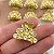 PRESILHA KIT MEIA FLOR STRASS 12 UNIDADES DOURADO BIJU - Imagem 2