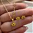 COLAR E BRINCO KIT INFANTIL ABELINHA FOLHEADO A OURO 18K⭐ - Imagem 1