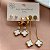 BRINCO KIT ARGOLINHAS TREVOS PENDENTES RESINADO DOURADO AÇO 316L⭐️ - Imagem 2