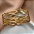 BRACELETE ONDULADAS VAZADAS DETALHE ZIRCÔNIAS DOURADO AÇO 316L PREMIUM⭐️ - Imagem 3