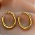 BRINCO ARGOLA TUBO OVAL DOURADO AÇO 316L⭐️ - Imagem 3