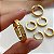 BRINCO KIT ARGOLINHAS MARTELADAS DOURADO AÇO 316L⭐️ - Imagem 2