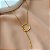 COLAR GRAVATINHA CORRENTE DELICADA CÍRCULO DOURADO AÇO 316L⭐️ - Imagem 2