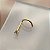 PIERCING NARIZ ANZOL ZIRCÔNIA 7MM TITÂNIO GOLD SEMIJOIA PARA PERFURAÇÃO⭐️ - Imagem 1