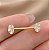 PIERCING MAMILO / ÍNTIMO RETO ZIRCÔNIAS OVAIS 14MM AÇO 316L FOLHEADO A OURO 18K PARA ATUALIZAÇÃO⭐️ - Imagem 3