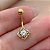 PIERCING UMBIGO FLOR ZIRCÔNIAS PÉTALAS VAZADAS 10MM AÇO 316L FOLHEADO A OURO 18K SEMIJOIA PARA ATUALIZAÇÃO⭐️ - Imagem 3