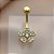 PIERCING UMBIGO FLORZINHA DELICADA ZIRCÔNIAS 10MM AÇO 316L FOLHEADO A OURO 18K SEMIJOIA PARA ATUALIZAÇÃO⭐️ - Imagem 1