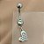 PIERCING UMBIGO CORAÇÃO ZIRCÔNIAS BORDA LISA 10MM AÇO 316L FOLHEADO A RÓDIO SEMIJOIA PARA ATUALIZAÇÃO⭐️ - Imagem 1