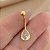 PIERCING UMBIGO GOTA PEDRA ZIRCÔNIA 10MM AÇO 316L FOLHEADO A OURO 18K SEMIJOIA PARA ATUALIZAÇÃO⭐️ - Imagem 3