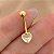 PIERCING UMBIGO CORAÇÃO PEDRA ZIRCÔNIA 10MM AÇO 316L FOLHEADO A OURO 18K SEMIJOIA PARA ATUALIZAÇÃO⭐️ - Imagem 3