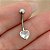 PIERCING UMBIGO CORAÇÃO PEDRA ZIRCÔNIA 10MM AÇO 316L FOLHEADO A RÓDIO SEMIJOIA PARA ATUALIZAÇÃO⭐️ - Imagem 3