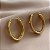 BRINCO ARGOLA OVAL TRÊS FIOS FECHO ITALIANO DOURADO AÇO 316L⭐️ - Imagem 4