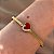 PULSEIRA / BRACELETE FINO CORAÇÃO RESINADO BORDA ZIRCÔNIA DOURADO AÇO 316L⭐️ - Imagem 3