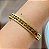 PULSEIRA / BRACELETE TREVOS DESENHADOS VAZADOS DOURADO AÇO 316L⭐️ - Imagem 1