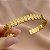 PULSEIRA / BRACELETE FIO BORDA DESENHOS BOLEADOS DESENHADOS DOURADO AÇO 316L⭐️ - Imagem 1