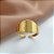 ANEL REGULÁVEL LISO ACHATADO DOURADO AÇO 316L⭐️ - Imagem 1