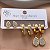 BRINCO KIT ARGOLINHAS GOTAS ZIRCÔNIAS DOURADO AÇO 316L⭐️ - Imagem 3