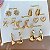 BRINCO KIT BRINCOS DIVERSOS ARGOLAS E ESTRELA DO MAR BIJU - Imagem 2