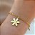 PULSEIRA FLOR LISA DOURADO AÇO 316L⭐️ - Imagem 1