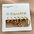 BRINCO KIT 6 PARES DE BRINCOS FLOR DOURADO AÇO 316L⭐️ - Imagem 3