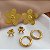 BRINCO KIT FLOR E LAÇO DOURADO AÇO 316L⭐️ - Imagem 3