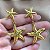 BRINCO ESTRELAS PENDENTES DOURADO AÇO 316L ⭐️ - Imagem 2