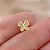 PIERCING TRÁGUS / CARTILAGEM BORBOLETA ZIRCÔNIA 6MM HASTE AÇO 316L FOLHEADO A OURO 18K SEMIJOIA PARA ATUALIZAÇÃO⭐️ - Imagem 3
