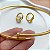 COLAR E BRINCO KIT PREGO DOURADO AÇO 316L⭐️ - Imagem 2