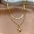 COLAR DUPLO FITA FINA E CORRENTE PINGENTE ESTRELA DOURADO AÇO 316L⭐️ - Imagem 2