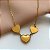 COLAR TRÊS CORAÇÕES LISOS DOURADO AÇO 316L⭐️ - Imagem 2