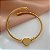 PULSEIRA / BRACELETE TORCIDO CORAÇÃO DOURADO AÇO 316L⭐️ - Imagem 2