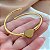 PULSEIRA / BRACELETE TORCIDO CORAÇÃO DOURADO AÇO 316L⭐️ - Imagem 3