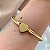 PULSEIRA / BRACELETE TORCIDO CORAÇÃO DOURADO AÇO 316L⭐️ - Imagem 1
