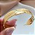 PULSEIRA / BRACELETE PENA DOURADO AÇO 316L⭐️ - Imagem 2