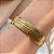 PULSEIRA / BRACELETE PENA DOURADO AÇO 316L⭐️ - Imagem 1