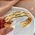 PULSEIRA / BRACELETE FIOS CRUZADOS DESENHADOS DOURADO AÇO 316L⭐️ - Imagem 2