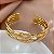 PULSEIRA / BRACELETE FIOS CRUZADOS DESENHADOS DOURADO AÇO 316L⭐️ - Imagem 3