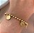 PULSEIRA CORRENTE BOLINHAS PLAQUINHAS NOSSA SENHORA DOURADO AÇO 316L⭐️ - Imagem 1
