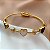 PULSEIRA / BRACELETE CORAÇÕES RESINADOS PRETO E BRANCO DETALHE ZIRCÔNIAS DOURADO AÇO 316L⭐️ - Imagem 2