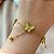 PULSEIRA BORBOLETA DESENHADA BOLINHA PENDENTE DOURADO AÇO 316L⭐️ - Imagem 1