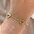 PULSEIRA CORAÇÃO LISO VAZADO DOURADO AÇO 316L⭐️ - Imagem 1