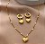 COLAR E BRINCO KIT ARGOLINHAS CORAÇÕES LOVE BOLEADOS DOURADO AÇO 316L⭐️ - Imagem 2
